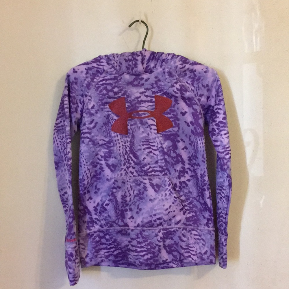 Under Armour Purple Camo Hoodie NWOT Youth Girls M